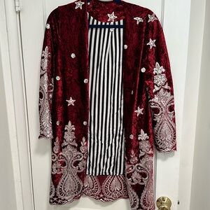 Lenni the Label wine Nyves velvet jacket small